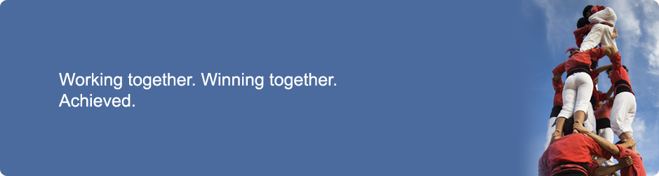 Working together. Winning together. Achieved.